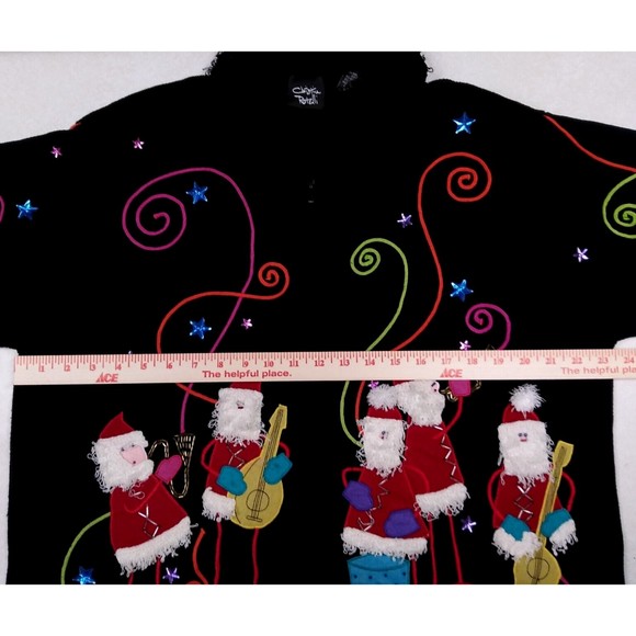 VTG Christina Rotelli Christmas Sweater Sz 1X Embroidered Holiday Santa Claus - Picture 14 of 16